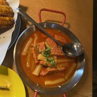Vegan 떡볶이 with vegan spam   at Chicken in the Kitchen in Seoul