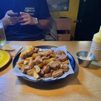 Vegan chicken w fried potato   at Chicken in the Kitchen in Seoul
