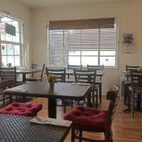 Restaurant indoor seating. at Veggie House in Los Angeles