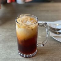 Thai iced tea   at Veggie House in Los Angeles