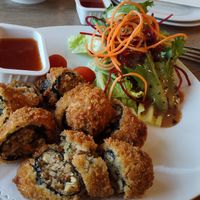 Crispy seaweed roll at Veggie House in Los Angeles