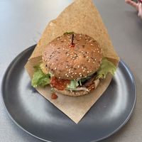 Vegan burger with portobello !  at Furious Foods Āgenskalns in Riga