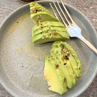 Avocado topping for tacos   at Paulina Escanes in San Juan