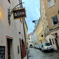outside at Cafe Sofa in Regensburg