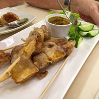 Satay with mushrooms! at Idealite - Jalan Gottlieb in Penang