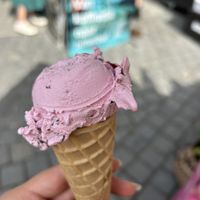 cherry chocolate ice cream 2€  at IJssalon Scoobs & Winstons in Alkmaar
