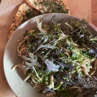 pasta and garlic bread  at Cafe Ulla Terkelsen in Aalborg