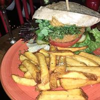 The vegan "burger" 

130 DKK at Cafe Ulla Terkelsen in Aalborg