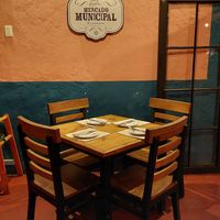Inside the restaurant at Mercado Municipal in Villa De Leyva
