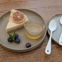 Cheesecake with ponzu sauce at ippudo V in Brooklyn