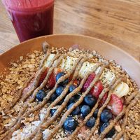 Acai bowl and Healthy Habit juice! at The Juice Pub & Eatery in Flagstaff