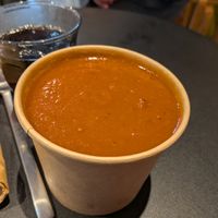 Tomato and chipotle bean soup at Peerie Shop Cafe in Lerwick