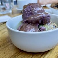 Mint and açaí Kind Cream with salty caramel   at Sage Bistro - Cloud Kitchen in Culver City