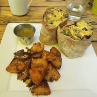 Tofu scramble breakfast burrito at Sage Bistro - Cloud Kitchen in Culver City