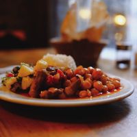 Mixed plate - the Chickpeas were huge and absolutely delicious at Helvetia in Istanbul