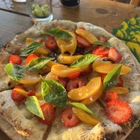 The Mezcal Pizza - uniquely tasty!  at La Zurda Beer Co in San Carlos