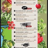 Latest vegan menu (taken 15/5/25)  at Doodeeboran in Brisbane