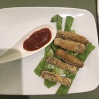 Baked tofu w/ homemade bbq sauce   at Cibo in Aosta