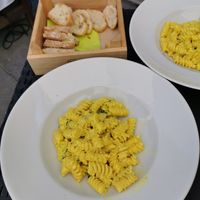 Safran, lemon and basil pasta at Cibo in Aosta
