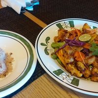 Orange "Chicken" at Thai Vegan in Santa Fe