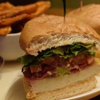 chickn sandwich at Next Level Veggie Grill - Downtown in Seattle