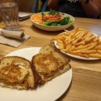 Reuben Sandwich and Fries at Veggie Grill by Next Level - Downtown in Seattle