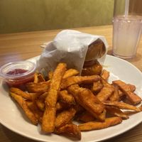 Buffalo Chick’n w/Sweet Potato Fries and Drink Combo  at Next Level Veggie Grill - Downtown in Seattle