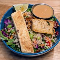 Supergreens and tofu salad at Next Level Veggie Grill - Downtown in Seattle