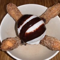 Churros + ice cream 😋😋😋 at Next Level Veggie Grill - Downtown in Seattle