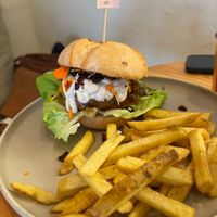 Vegan burger   at Brunchit in Ibiza
