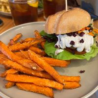 Vegan burger  at Brunchit in Ibiza