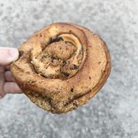 Cookiepulla (a cookie baked inside cinnamon bun) at Rönttösrouva in Helsinki