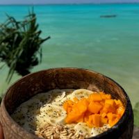 Chunky Monkey smoothie bowl  at Casa Coco in Zanzibar