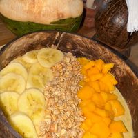 Passion fruit smoothie bowl  at Casa Coco in Zanzibar