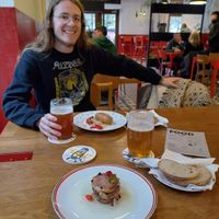 Happy to try vegan beer snacks in Slovakia! at Výčap u Ernőho in Bratislava