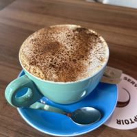 Decaffeinated cappuccino oat milk   at Le Central Cafe in Rennes