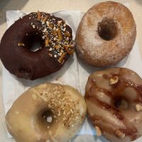 The four flavors of vegan donuts at Flatfish GNV in Gainesville