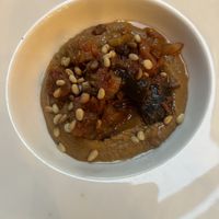 Caponata su crema di lenticchie   at Serpillo in Bevagna