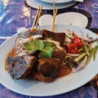 Shitake mushroom & tofu skewers at muan in South West London