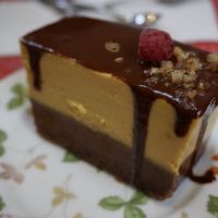 Chocolate lucuma cake. at Raw Cafe in Lima