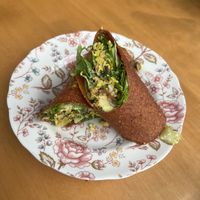 Wrap ranchero  at Raw Cafe in Lima