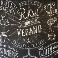 signage at Raw Cafe in Lima