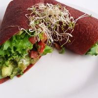 mediterranean wrap at Raw Cafe in Lima