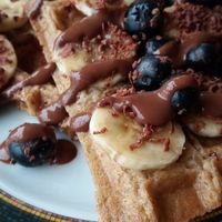 Waffles at Raw Cafe in Lima