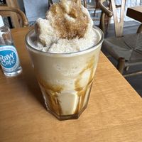 Delicious and refreshing coffee frappe  at Raw Cafe in Lima