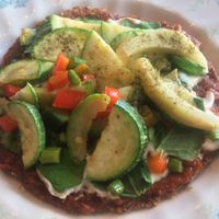 raw Pizza (huerto) at Raw Cafe in Lima