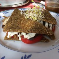 portobello sandwich  at Raw Cafe in Lima