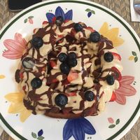 Waffles  at Raw Cafe in Lima