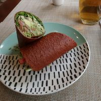 Mediterranean wrap at Raw Cafe in Lima