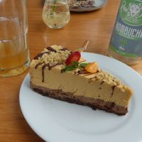 Pie and kombucha! at Raw Cafe in Lima
